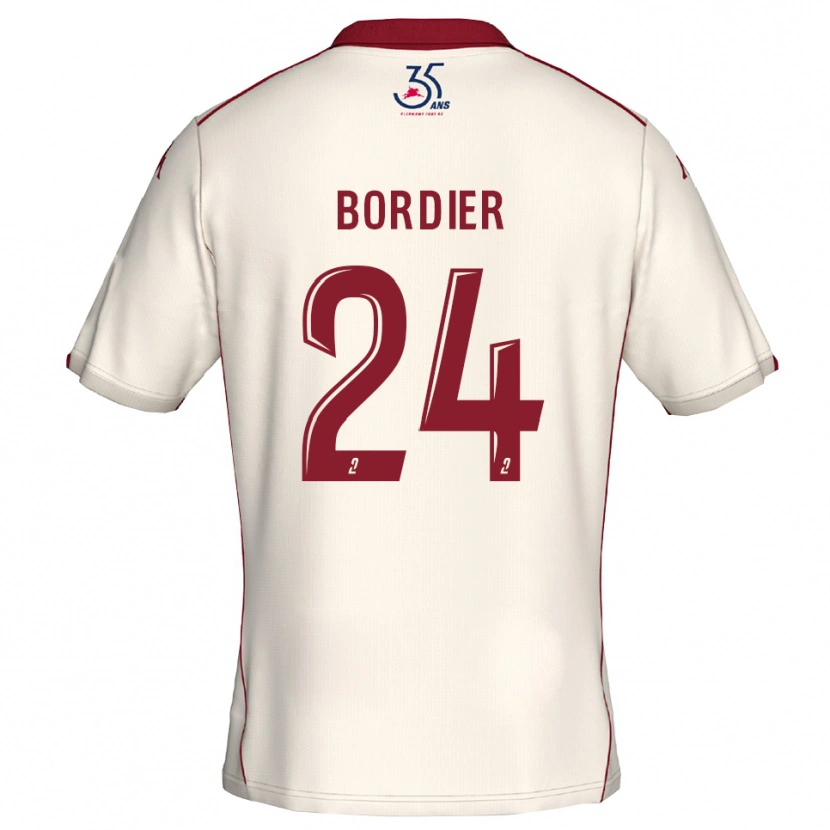 Danxen Herren Emma Bordier #24 Weiß Burgunder Auswärtstrikot Trikot 2025/26 T-Shirt Österreich
