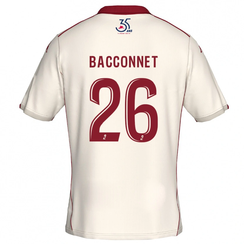Danxen Herren Marylou Bacconnet #26 Weiß Burgunder Auswärtstrikot Trikot 2025/26 T-Shirt Österreich