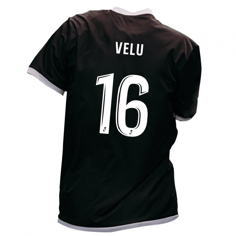 Danxen Herren Lukas Velu #16 Schwarz Gold Auswärtstrikot Trikot 2025/26 T-Shirt Österreich