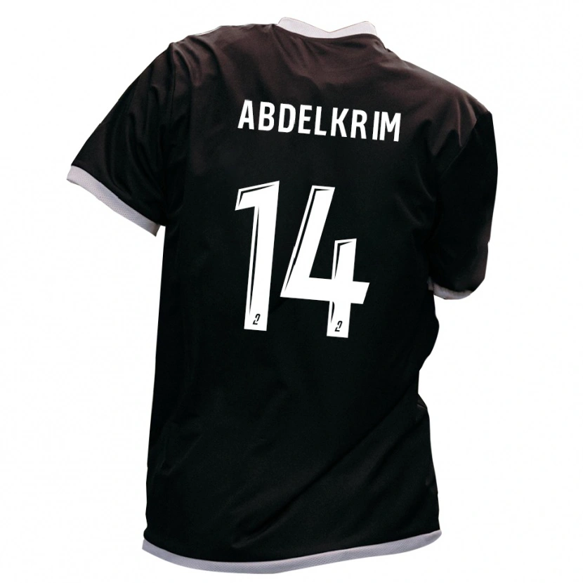 Danxen Herren Iliès Abdelkrim #14 Schwarz Gold Auswärtstrikot Trikot 2025/26 T-Shirt Österreich