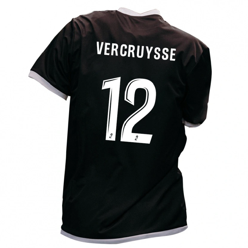 Danxen Herren Lendon Vercruysse #12 Schwarz Gold Auswärtstrikot Trikot 2025/26 T-Shirt Österreich
