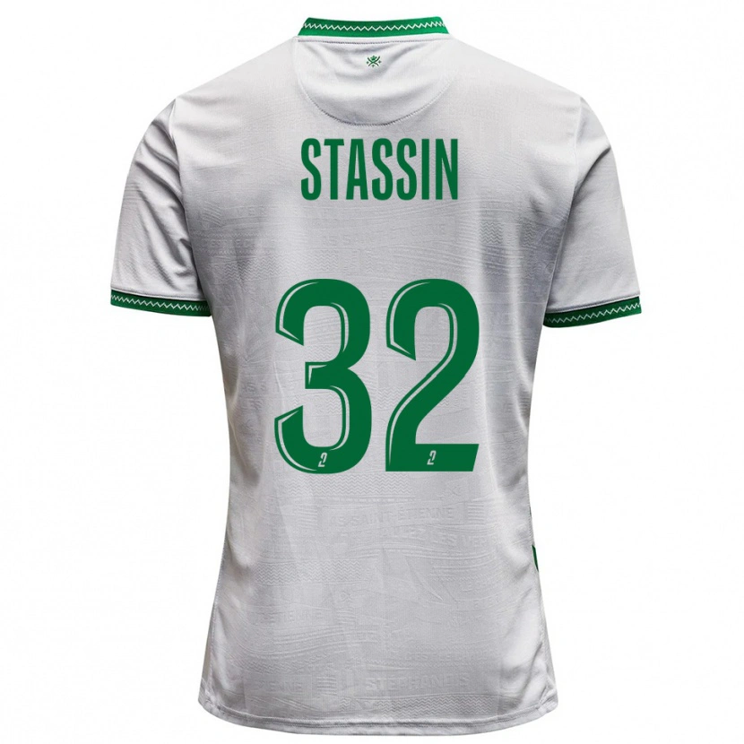 Danxen Herren Lucas Stassin #32 Weiß Grün Auswärtstrikot Trikot 2025/26 T-Shirt Österreich