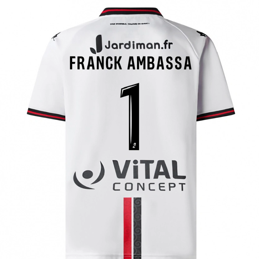 Danxen Herren Gaspard Franck Ambassa #1 Weiß Rot Auswärtstrikot Trikot 2025/26 T-Shirt Österreich