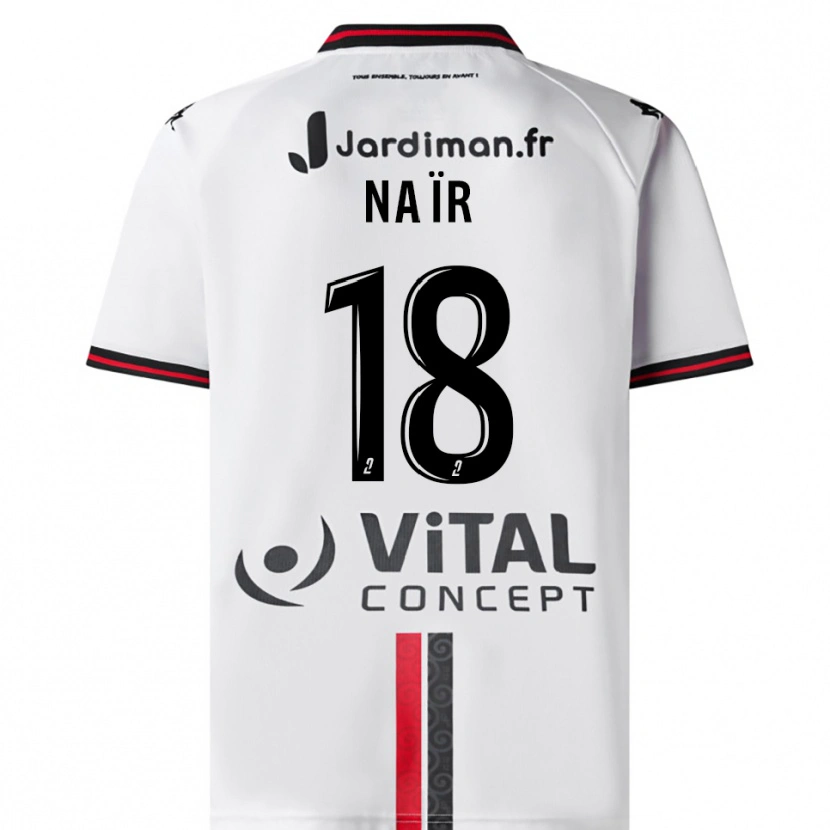 Danxen Herren Sohaib Naïr #18 Weiß Rot Auswärtstrikot Trikot 2025/26 T-Shirt Österreich