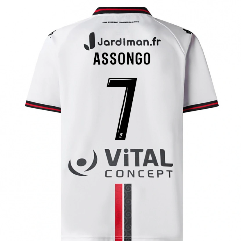 Danxen Herren Ilan Assongo #7 Weiß Rot Auswärtstrikot Trikot 2025/26 T-Shirt Österreich