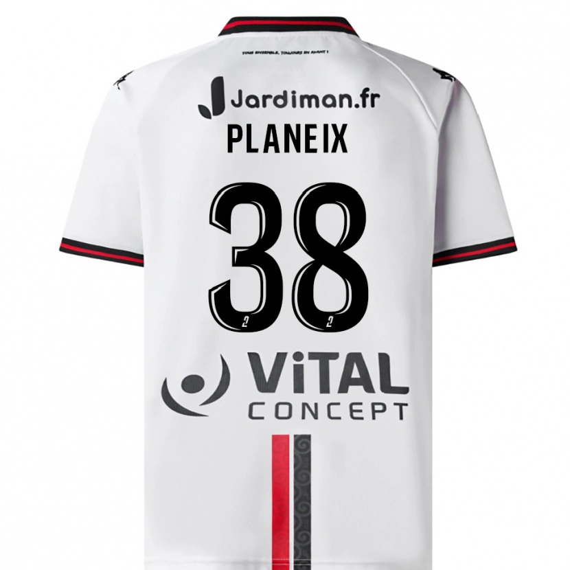 Danxen Herren Idriss Planeix #38 Weiß Rot Auswärtstrikot Trikot 2025/26 T-Shirt Österreich