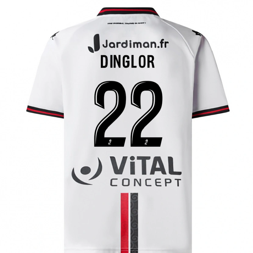 Danxen Herren Elodie Dinglor #22 Weiß Rot Auswärtstrikot Trikot 2025/26 T-Shirt Österreich