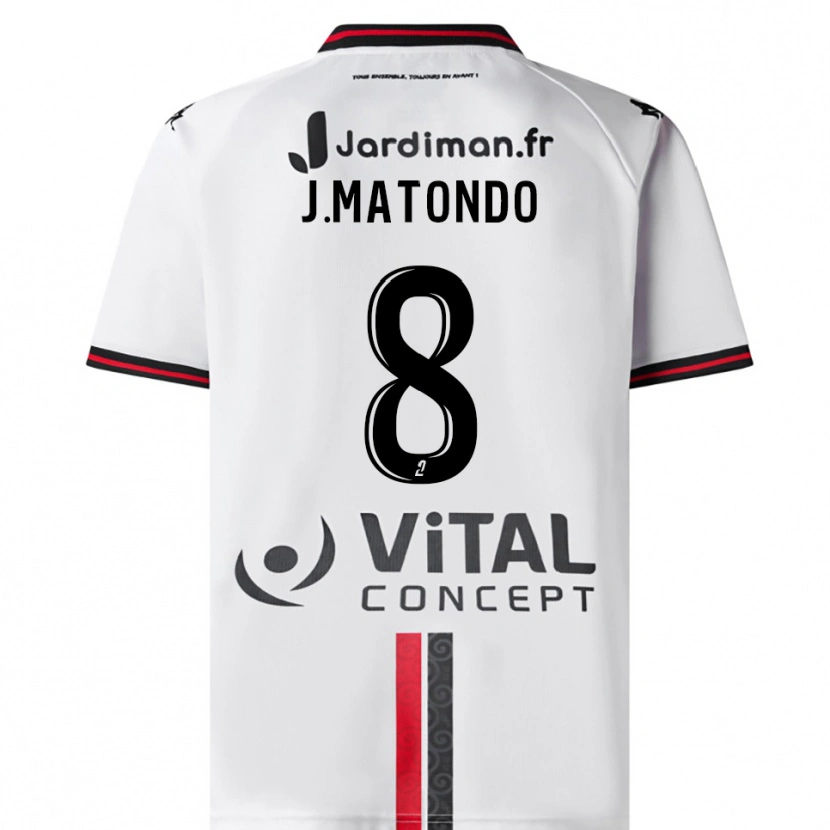 Danxen Herren Joël Matondo #8 Weiß Rot Auswärtstrikot Trikot 2025/26 T-Shirt Österreich