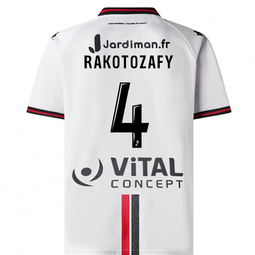 Danxen Herren Lucas Rakotozafy #4 Weiß Rot Auswärtstrikot Trikot 2025/26 T-Shirt Österreich