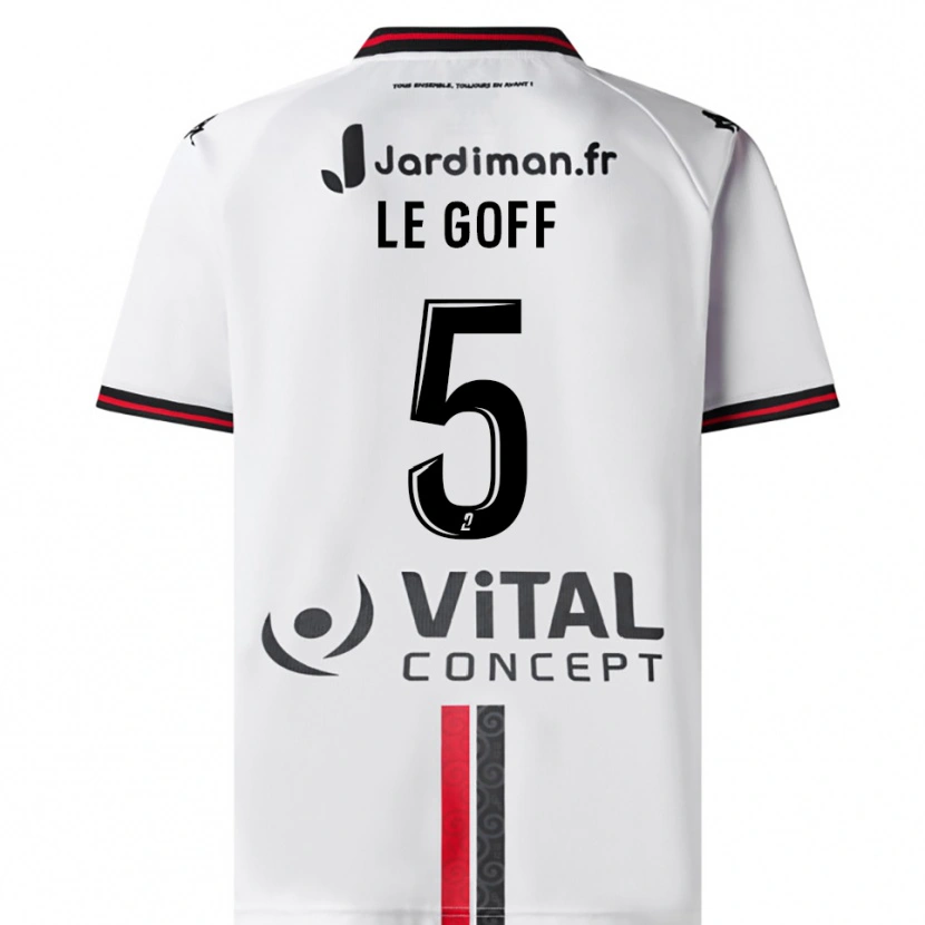 Danxen Herren Nathan Le Goff #5 Weiß Rot Auswärtstrikot Trikot 2025/26 T-Shirt Österreich