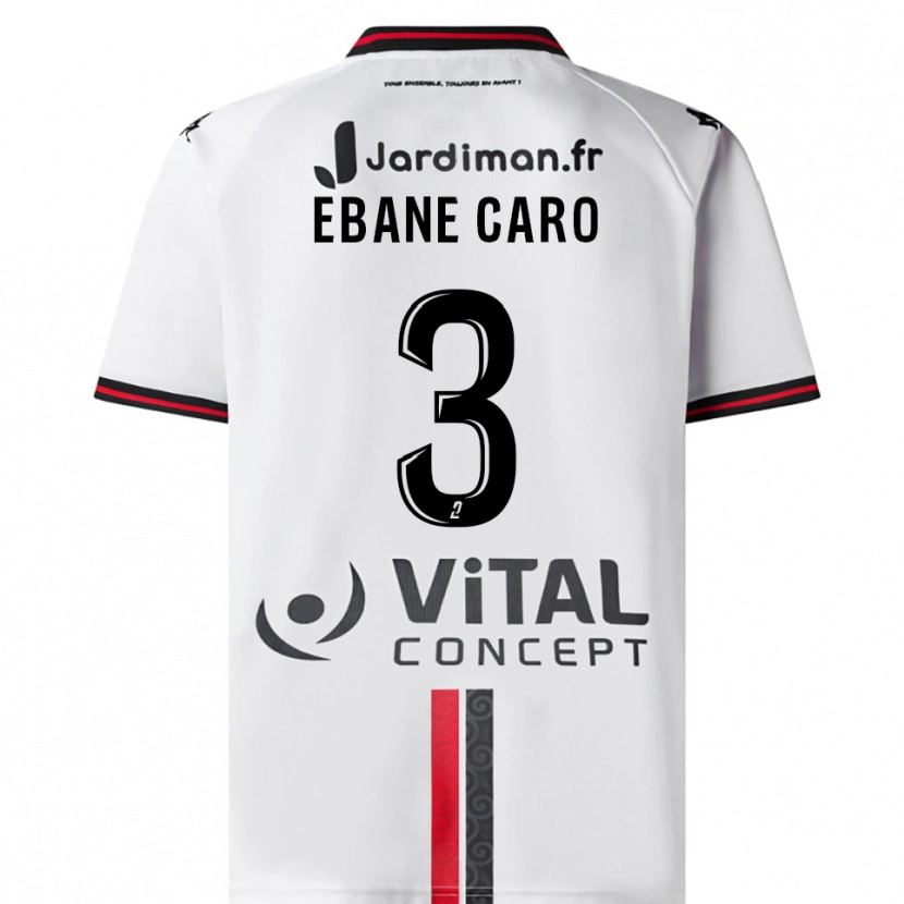 Danxen Herren Noa Ebane Caro #3 Weiß Rot Auswärtstrikot Trikot 2025/26 T-Shirt Österreich