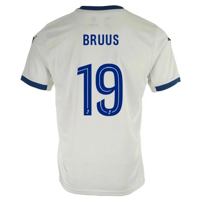 Danxen Herren Andreas Bruus #19 Weiß Blau Auswärtstrikot Trikot 2025/26 T-Shirt Österreich