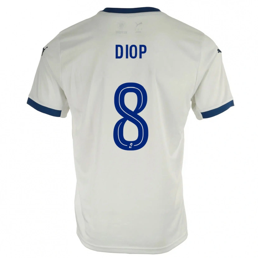 Danxen Herren Mouhamed Diop #8 Weiß Blau Auswärtstrikot Trikot 2025/26 T-Shirt Österreich