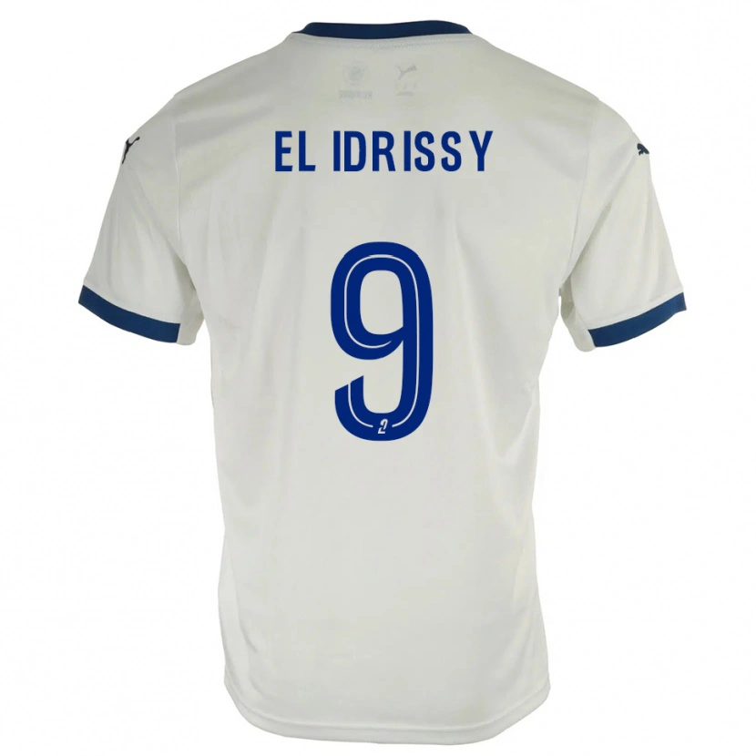 Danxen Herren Mounaïm El Idrissy #9 Weiß Blau Auswärtstrikot Trikot 2025/26 T-Shirt Österreich