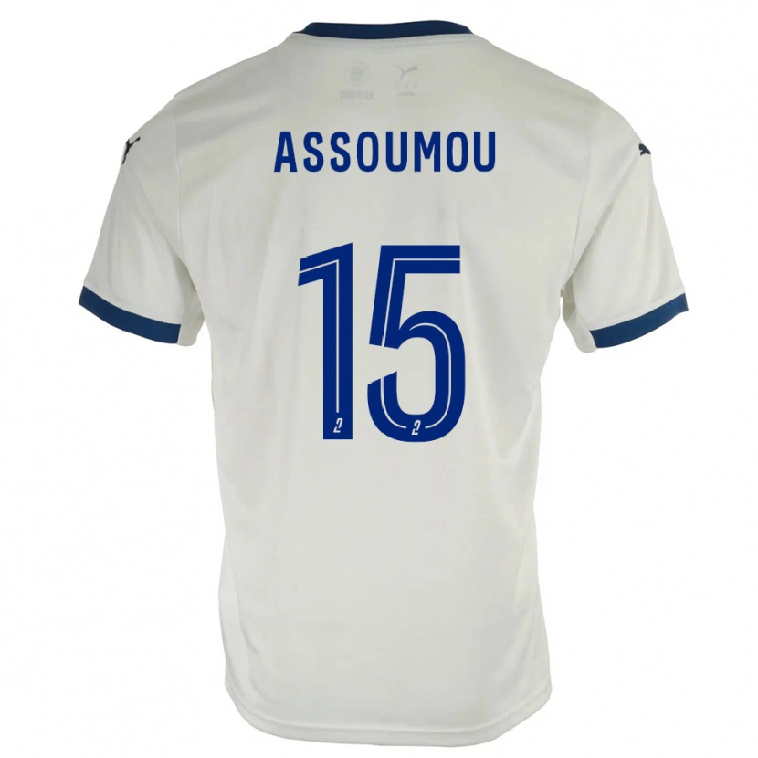 Danxen Herren Jaurès Assoumou #15 Weiß Blau Auswärtstrikot Trikot 2025/26 T-Shirt Österreich