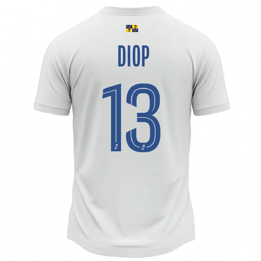 Danxen Herren Mamadou Diop #13 Weiß Blau Auswärtstrikot Trikot 2025/26 T-Shirt Österreich