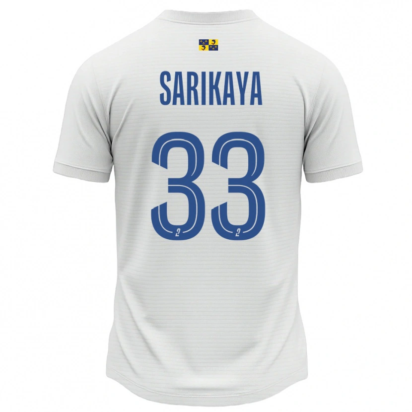 Danxen Herren Efe Sarıkaya #33 Weiß Blau Auswärtstrikot Trikot 2025/26 T-Shirt Österreich