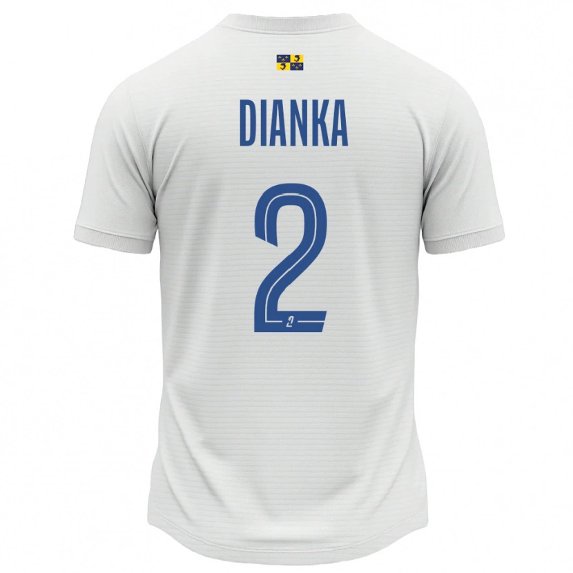 Danxen Herren Djibril Dianka #2 Weiß Blau Auswärtstrikot Trikot 2025/26 T-Shirt Österreich