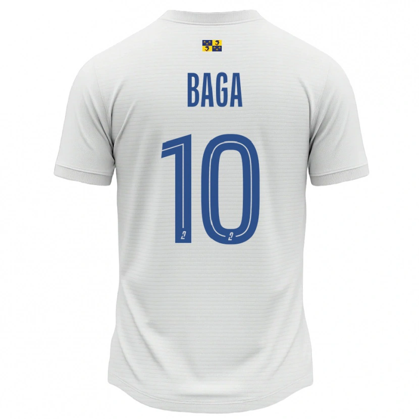 Danxen Herren Laurine Baga #10 Weiß Blau Auswärtstrikot Trikot 2025/26 T-Shirt Österreich