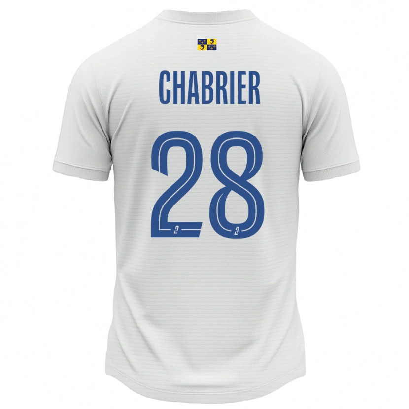 Danxen Herren Mélanie Chabrier #28 Weiß Blau Auswärtstrikot Trikot 2025/26 T-Shirt Österreich