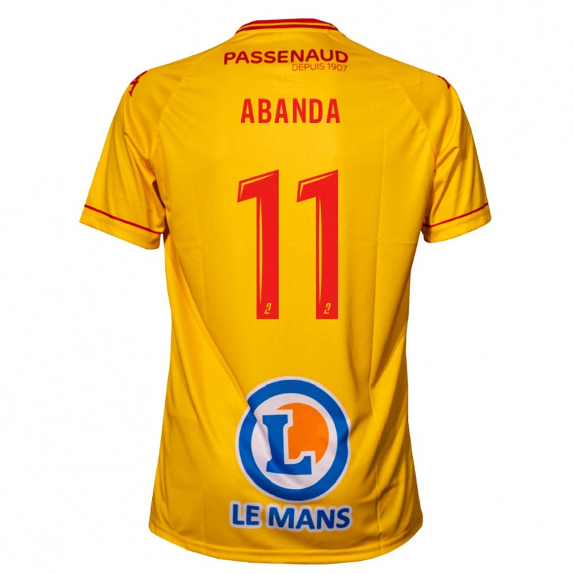 Danxen Herren Leroy Abanda #11 Gelb Auswärtstrikot Trikot 2025/26 T-Shirt Österreich