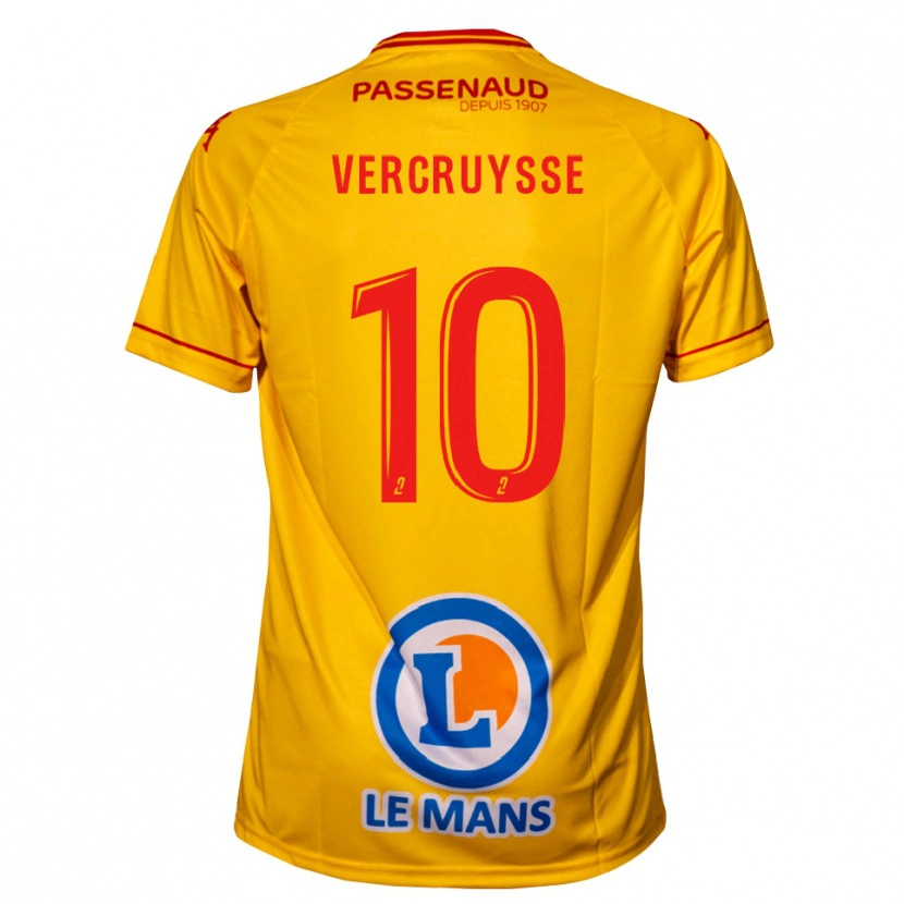 Danxen Herren Jean Vercruysse #10 Gelb Auswärtstrikot Trikot 2025/26 T-Shirt Österreich