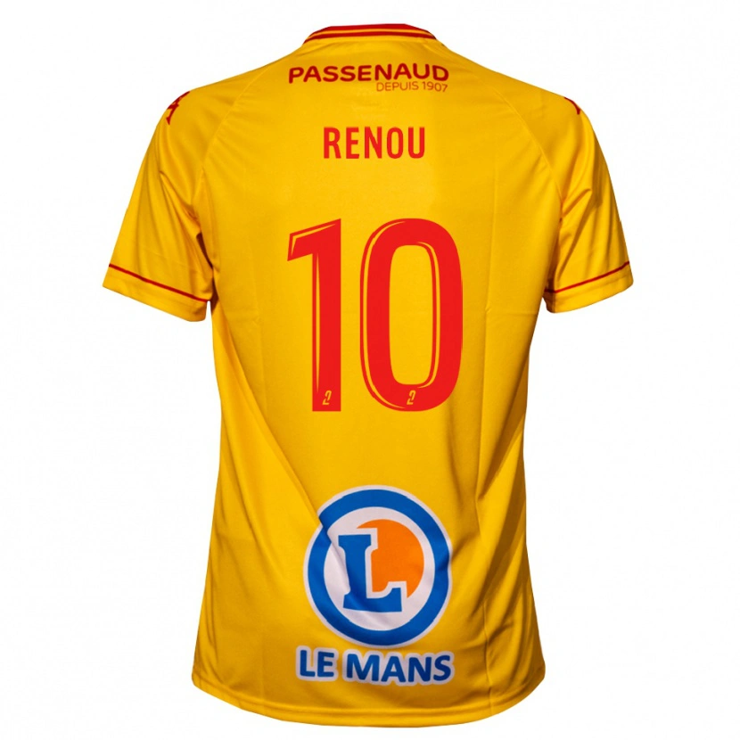 Danxen Herren Baptiste Renou #10 Gelb Auswärtstrikot Trikot 2025/26 T-Shirt Österreich