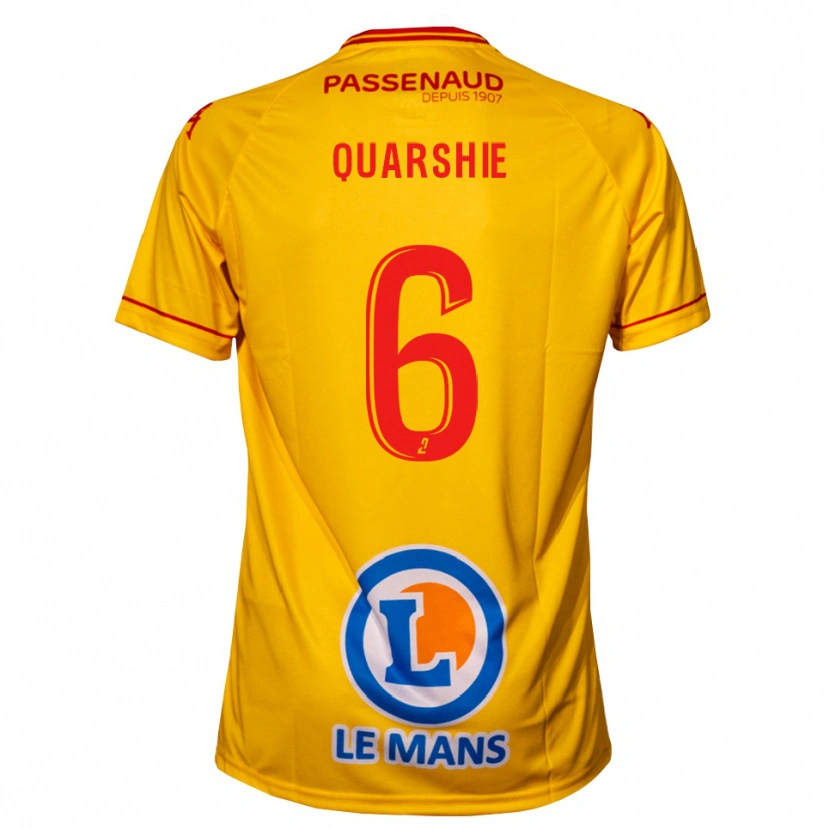 Danxen Herren Edwin Quarshie #6 Gelb Auswärtstrikot Trikot 2025/26 T-Shirt Österreich