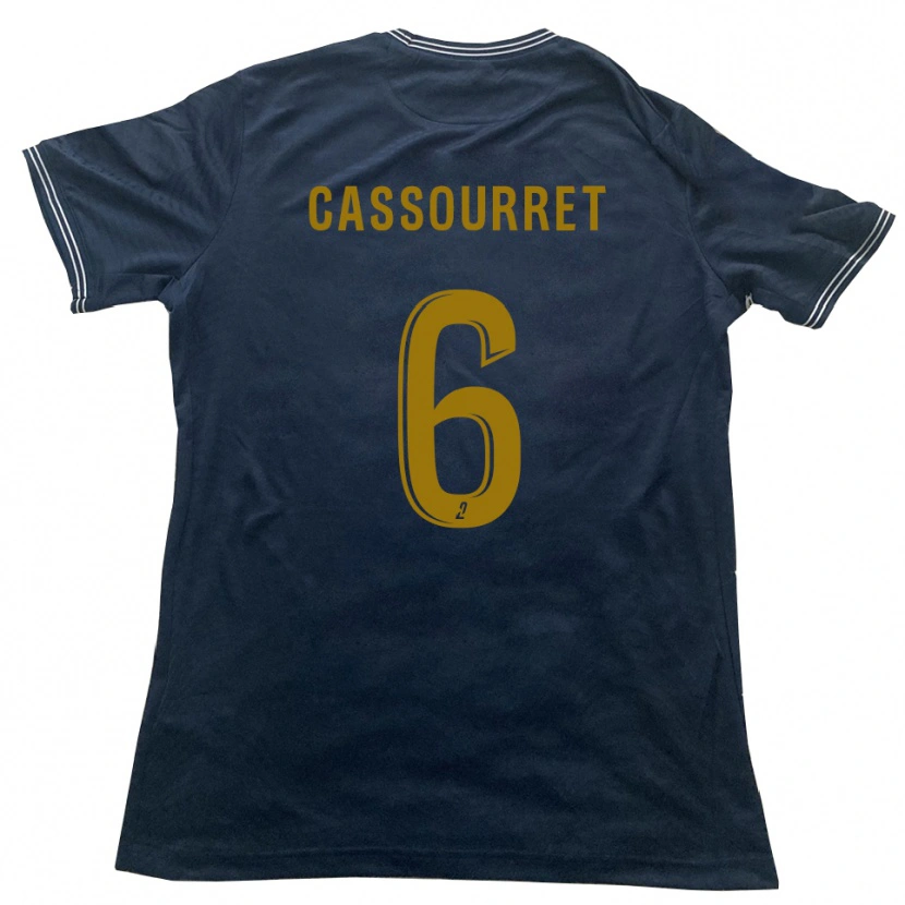 Danxen Herren Vincent Cassourret #6 Marine Gold Auswärtstrikot Trikot 2025/26 T-Shirt Österreich