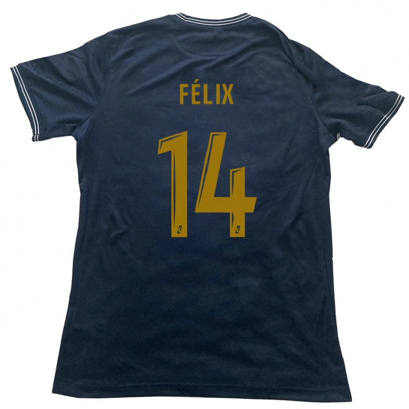 Danxen Herren Ulysse Félix #14 Marine Gold Auswärtstrikot Trikot 2025/26 T-Shirt Österreich