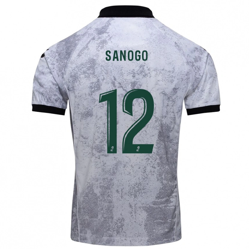 Danxen Herren Aboudramane Sanogo #12 Weiß Schwarz Auswärtstrikot Trikot 2025/26 T-Shirt Österreich
