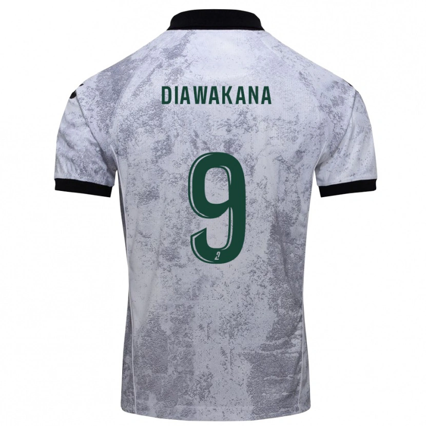 Danxen Herren Malik Diawakana #9 Weiß Schwarz Auswärtstrikot Trikot 2025/26 T-Shirt Österreich