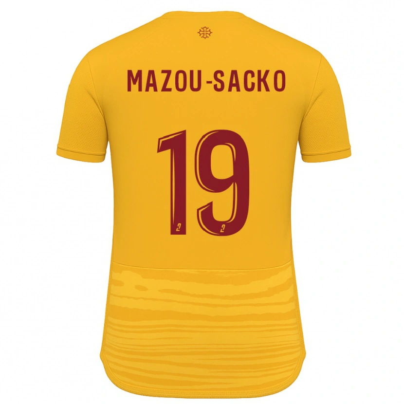 Danxen Herren Derek Mazou-Sacko #19 Orange Burgunder Auswärtstrikot Trikot 2025/26 T-Shirt Österreich