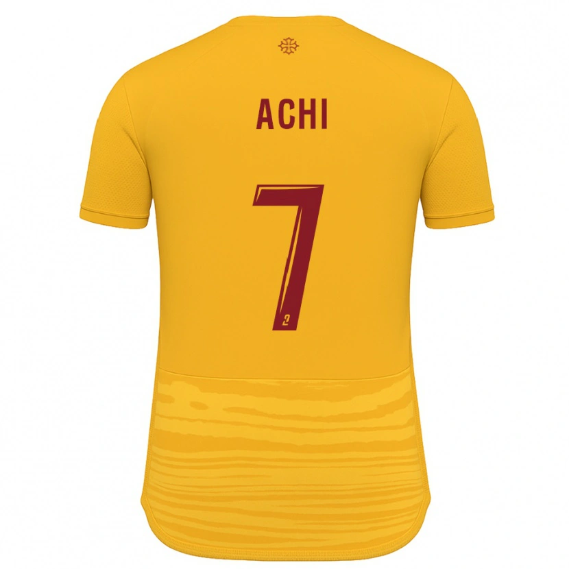 Danxen Herren Mohamed Achi #7 Orange Burgunder Auswärtstrikot Trikot 2025/26 T-Shirt Österreich