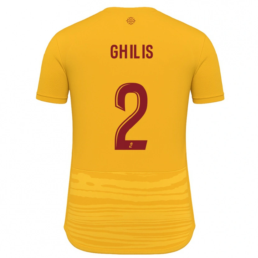 Danxen Herren Mohamed Ghilis #2 Orange Burgunder Auswärtstrikot Trikot 2025/26 T-Shirt Österreich
