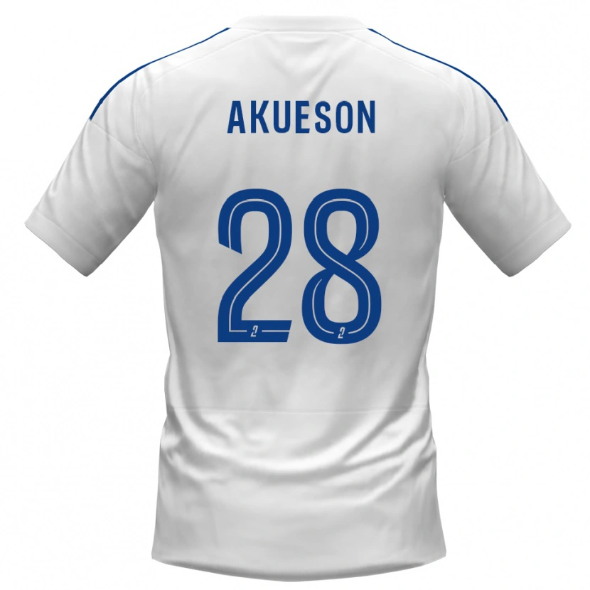 Danxen Herren Gustave Akueson #28 Weiß Blau Auswärtstrikot Trikot 2025/26 T-Shirt Österreich