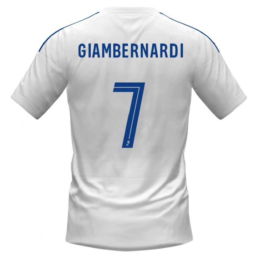 Danxen Herren Anthony Giambernardi #7 Weiß Blau Auswärtstrikot Trikot 2025/26 T-Shirt Österreich