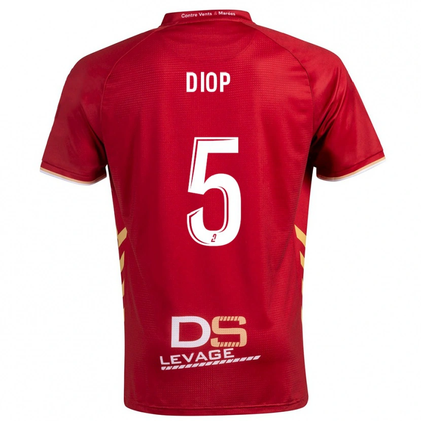 Danxen Herren Aaron Diop #5 Burgunder Gold Auswärtstrikot Trikot 2025/26 T-Shirt Österreich