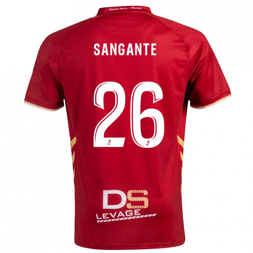 Danxen Herren Opa Sangante #26 Burgunder Gold Auswärtstrikot Trikot 2025/26 T-Shirt Österreich
