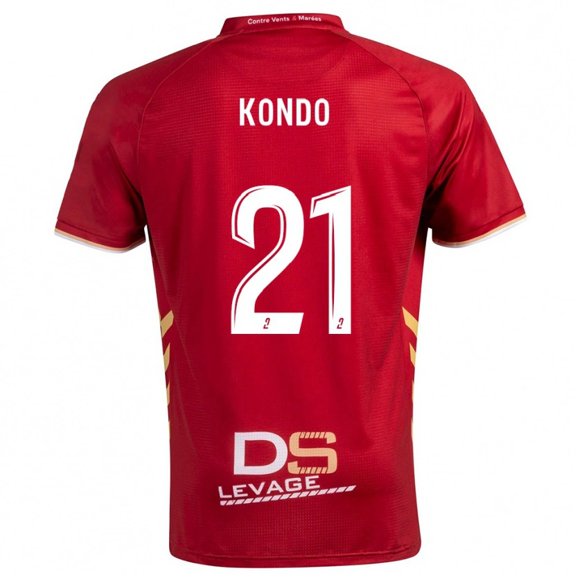Danxen Herren Geoffrey Kondo #21 Burgunder Gold Auswärtstrikot Trikot 2025/26 T-Shirt Österreich