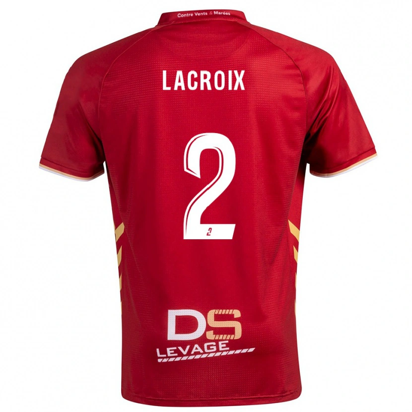 Danxen Herren Loïs Lacroix #2 Burgunder Gold Auswärtstrikot Trikot 2025/26 T-Shirt Österreich
