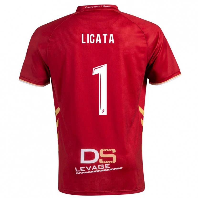 Danxen Herren Rafael Licata #1 Burgunder Gold Auswärtstrikot Trikot 2025/26 T-Shirt Österreich