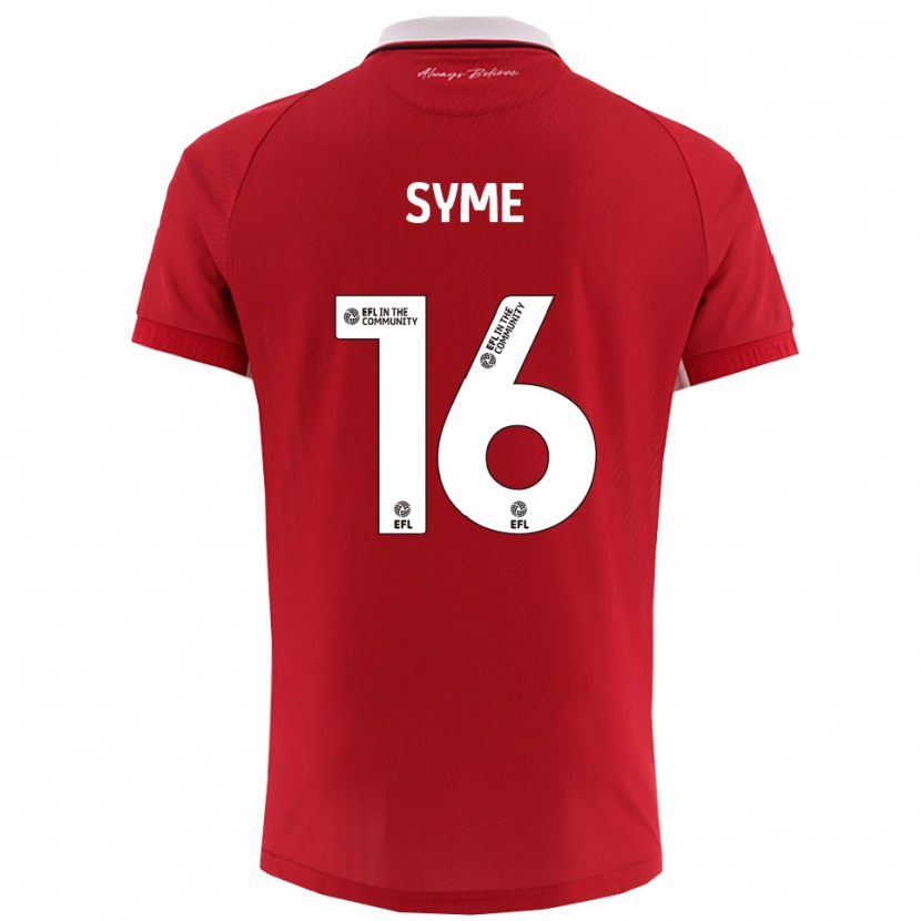 Danxen Damen Emily Syme #16 Rot Weiß Heimtrikot Trikot 2025/26 T-Shirt Österreich