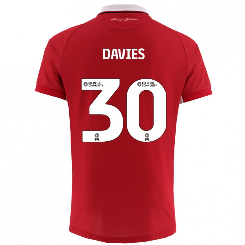 Danxen Damen Yasmin Davies #30 Rot Weiß Heimtrikot Trikot 2025/26 T-Shirt Österreich