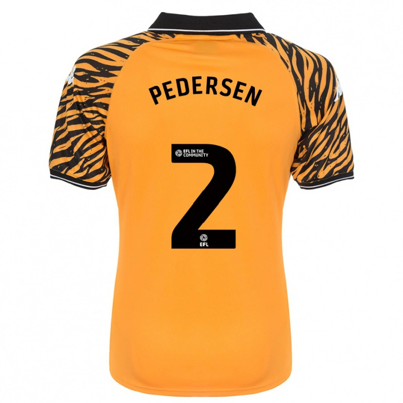 Danxen Damen Eden Pedersen #2 Orange Schwarz Heimtrikot Trikot 2025/26 T-Shirt Österreich