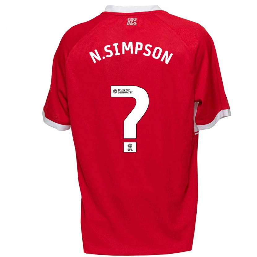 Danxen Damen Nathan Simpson #0 Rot Weiß Heimtrikot Trikot 2025/26 T-Shirt Österreich