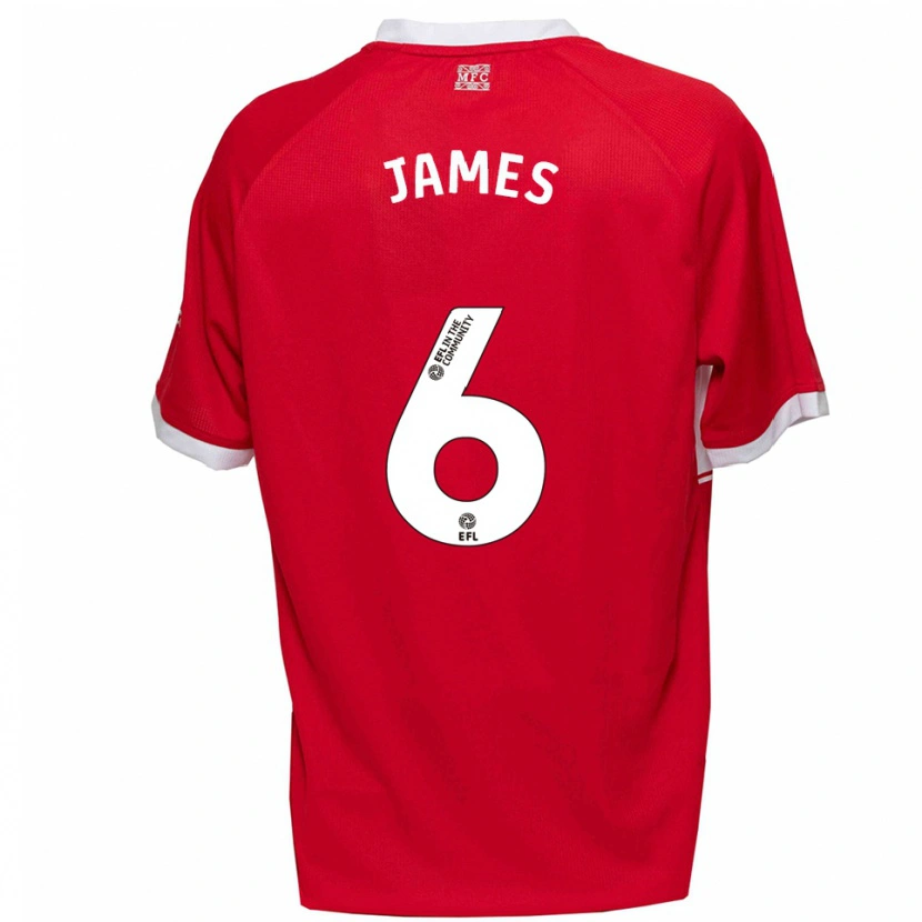 Danxen Damen Daniel James #6 Rot Weiß Heimtrikot Trikot 2025/26 T-Shirt Österreich