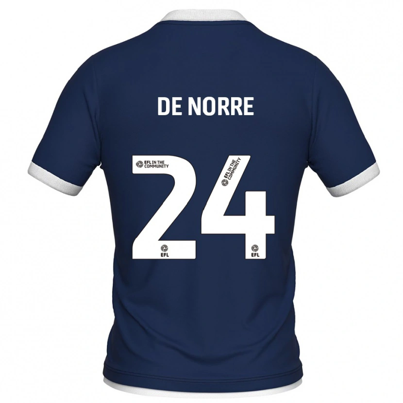 Danxen Damen Casper De Norre #24 Marine Weiß Heimtrikot Trikot 2025/26 T-Shirt Österreich