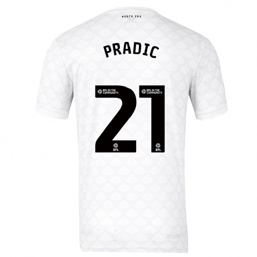 Danxen Damen James Pradic #21 Weiß Rot Heimtrikot Trikot 2025/26 T-Shirt Österreich