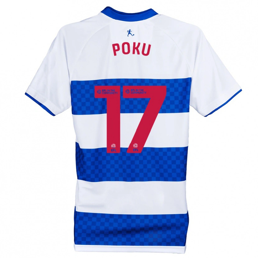 Danxen Damen Kwame Poku #17 Blau Weiß Heimtrikot Trikot 2025/26 T-Shirt Österreich